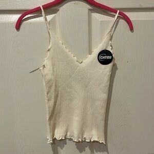 FRER NWT CHYRII cream tank, medium